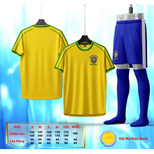 [ HÀNG HOT ĐẶT TRƯỚC ] Bộ Bóng Đá Đội Tuyển Brazil