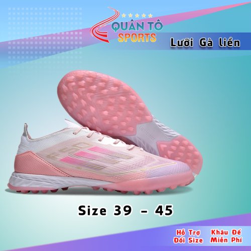 Giày Bóng Đá Adidas F50 Elite Lưỡi Gà Liền HQ TF Trắng Hồng Yamal