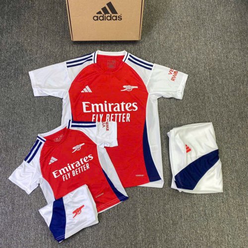 Bộ Bóng Đá Trẻ Em Arsenal Sân nhà 24/25 Đỏ