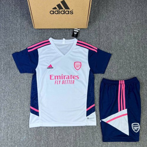 Bộ Bóng Đá Trẻ Em Arsenal  Sân Tập Trắng Viền Hồng