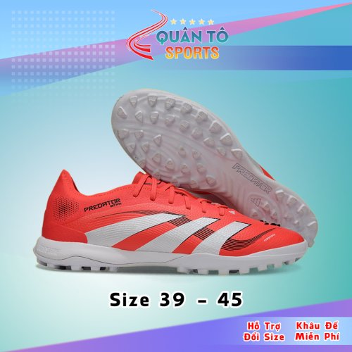 Giày Bóng Đá Adidas Predator 25 Elite Đỏ Vạch Trắng HQ TF