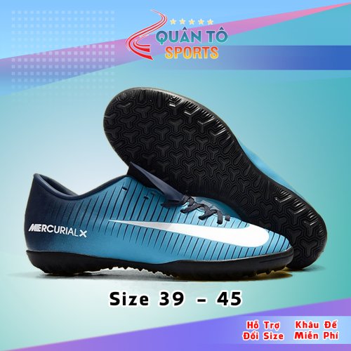 Giày Bóng Đá Nike Mercurial Vic 6 TF  Xanh Nhạt Gót đen