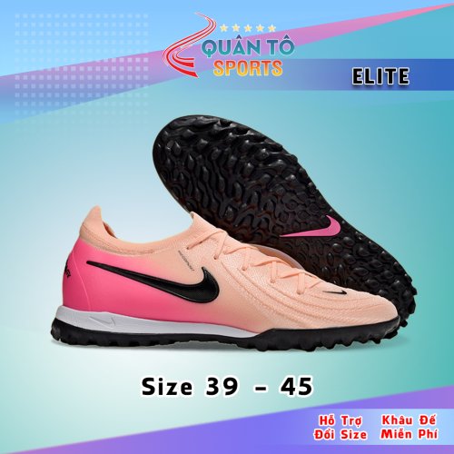 Giày Bóng Đá Nike Phantom GX2 Elite V1 Cổ Lửng TF Cá Hồi Gót Hồng