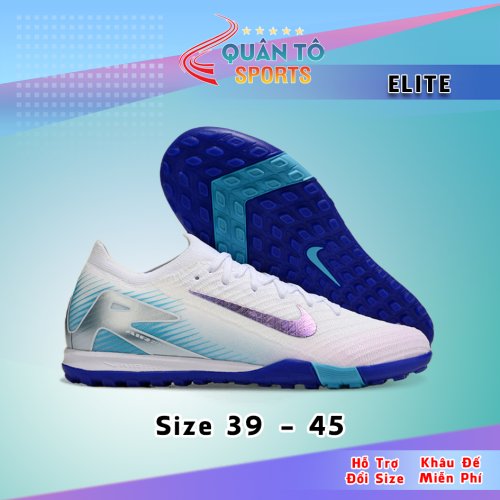 Giày Bóng Đá Nike Mercurial Vapor 16 Elite Đế Đệm TF Trắng Hologram