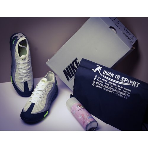 Giày Bóng Đá Nike Mercurial Vapor 16 Elite Airmax95 Trắng Xám Cổ Lửng HQ TF