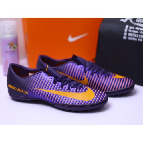 Giày Bóng Đá Nike Mercurial Vic6 TF Tím Vạch Đồng