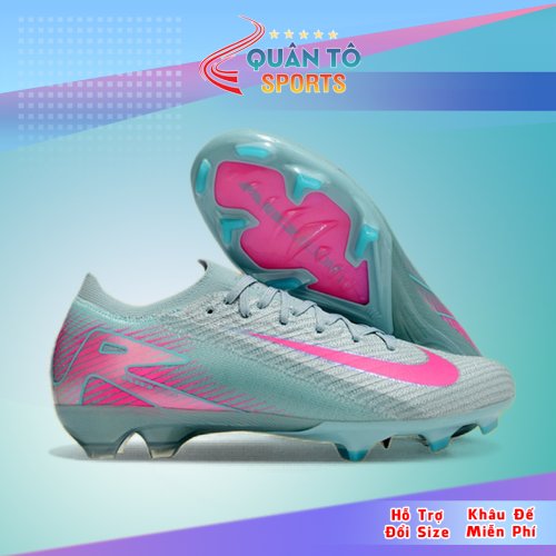 Giày Bóng Đá Nike Mercurial Vapor 16 Elite MDS009 Xanh Vạch Hồng Cổ Lửng HQ FG