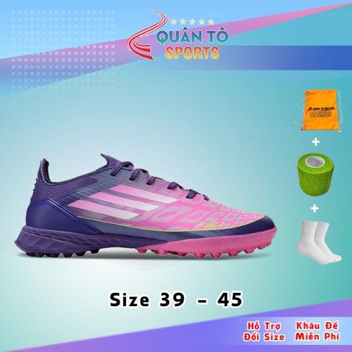 Giày Bóng Đá Adidas F50 Elite Lưỡi Gà Liền HQ TF Tím Hồng Messi
