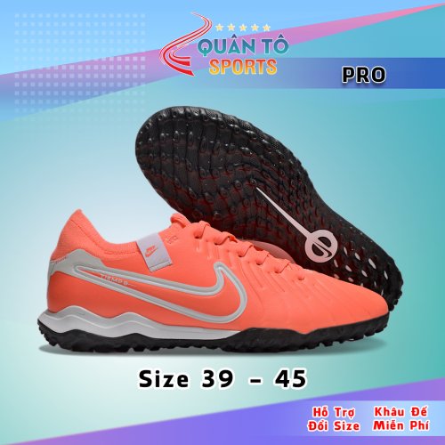 Giày Bóng Đá Nike Tiempo Legend 10 Pro Cam Lưỡi Gà Liền HQ TF