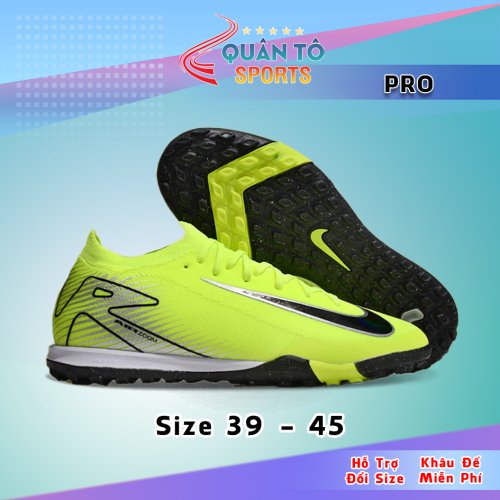 Giày Bóng Đá Nike Mercurial VAPOR 16 PRO Đế Đệm Cổ Lửng TF Xanh Chuối