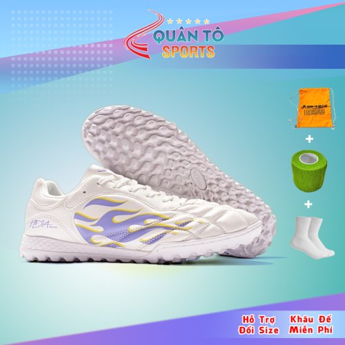 Giày Bóng Đá Wika Hoàng Đức HĐ14 Elitte Trắng TF