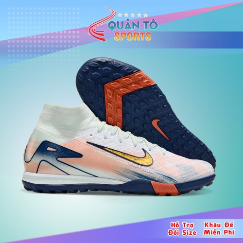 Giày Bóng Đá Nike Mercurial Superfly 10 Elite Cổ Cao TF MDS009 Xanh Hồng