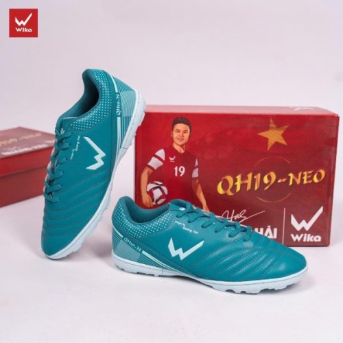 Giày Bóng Đá Trẻ Em Wika QH19 Neo TF Xanh Rêu