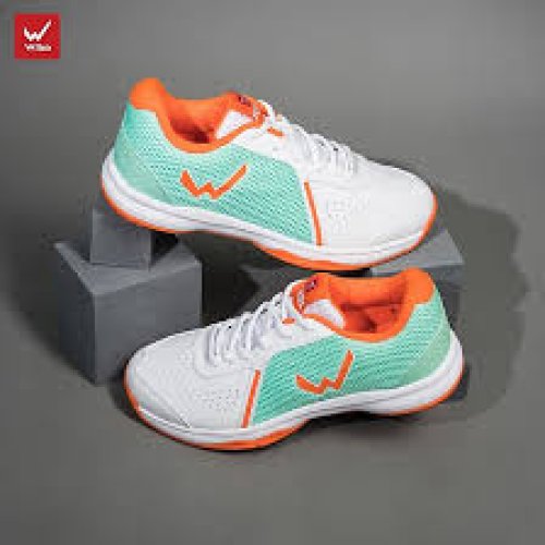 Giày Thể Thao Wika Flexi Trắng Xanh Viền Cam