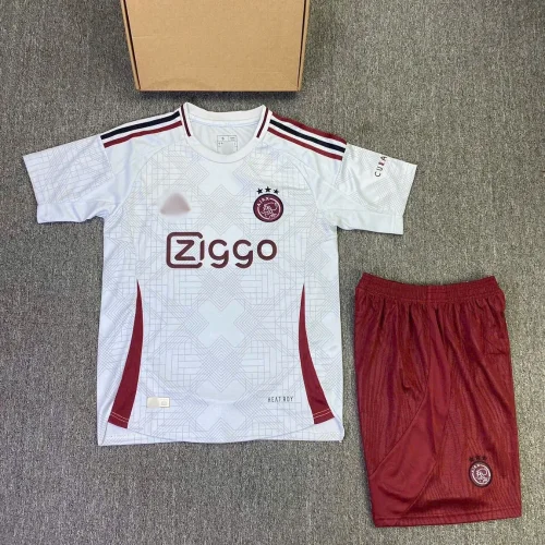 Bộ Bóng Đá Ajax SK Thứ 3 25/26 Xám Viền Đỏ