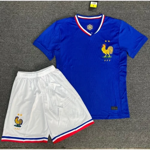 Bộ Bóng Đá Pháp Xanh Trẻ Em Sân Nhà 2024