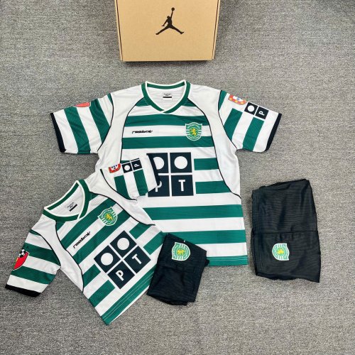Bộ Bóng Đá Trẻ Em Sporting Lisbon Retro 2002