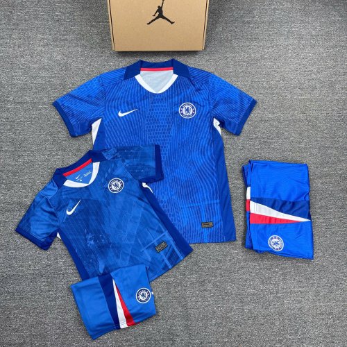 Bộ Bóng Đá Trẻ Em Chelsea Sân Nhà 25/26 Xanh
