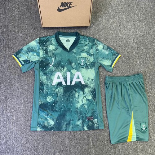 Bộ Bóng ĐáTottenham Hotper AIA Xanh Rêu  24/25