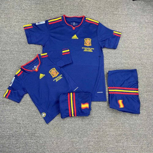 Bộ Bóng Đá Tây Ban Nha Retro 2010 Tím Than