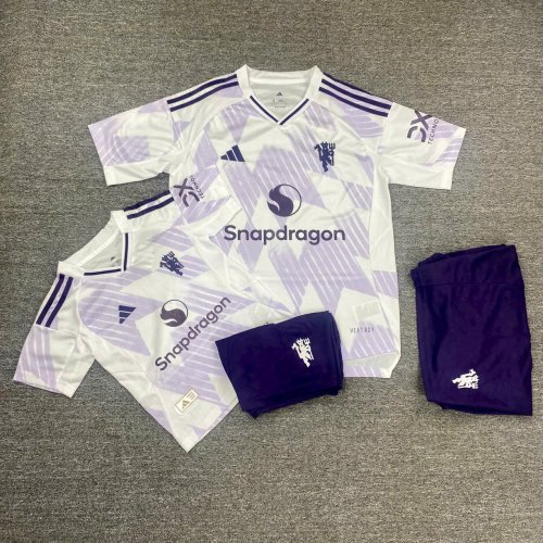 Bộ Bóng Đá Manchester United SK 25/26 Trắng Tím