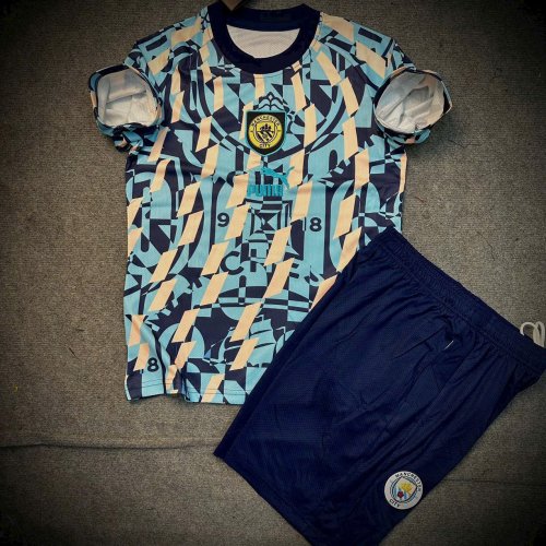 Bộ Bóng Đá Manchester City Sân Khách Vằn 25/26