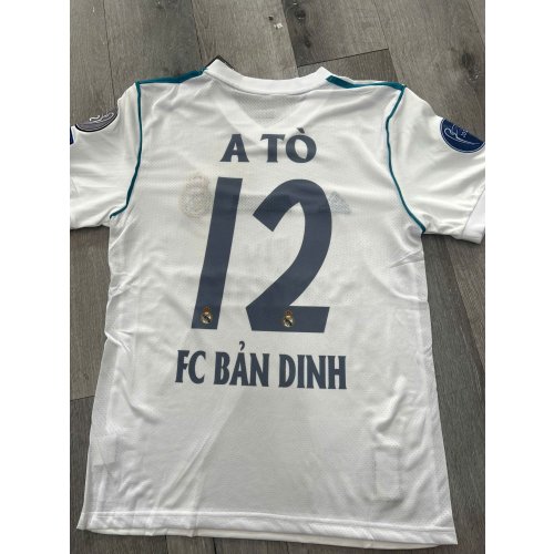 Đơn Đặt Áo Real trắng Viền Xanh