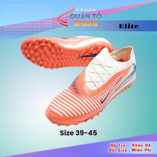 Giày Bóng Đá Nike Phantom 6 Elite Cam Đỏ Gót Trắng Cổ Lửng HQ TF