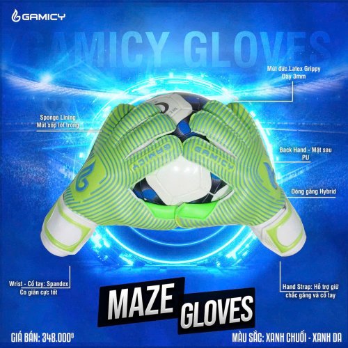 Găng tay thủ môn Gamicy Mystery - Xanh Lá