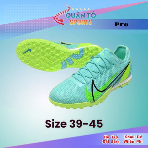 Giày Bóng Đá Nike Mercurial Vapor 14 Pro EURO Xanh Ngọc Cổ Lửng HQ TF