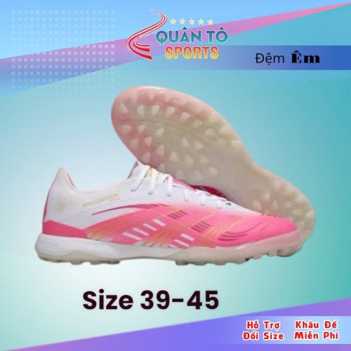 Giày Bóng Đá Adidas Predator 25 Elite Hồng Trắng TF