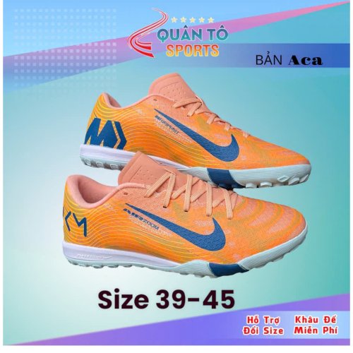 Giày Bóng Đá Nike Mercurial Vapor 16 Academy Đế Đệm Mbappe Cam Xanh Biển TF