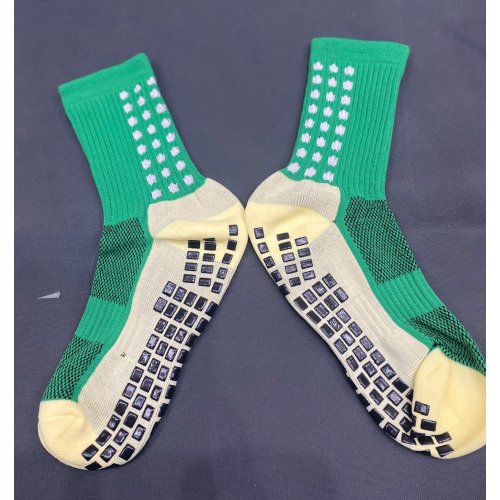 Tất Chống Trơn Cao Cấp Xanh Lá Cây Chấm Bi Trắng