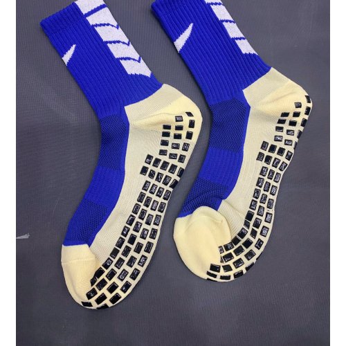 Tất Chống Trơn Cao Cấp Xanh Dương Viền Trắng