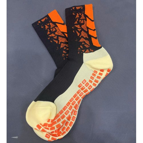 Tất Chống Trơn Cao Cấp Đen Viền Cam