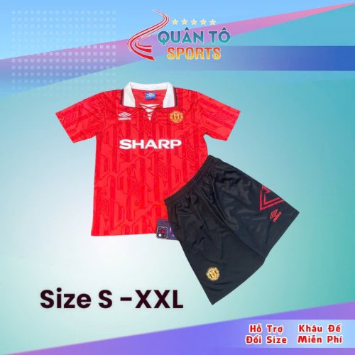 Bộ Bóng Đá Manchester United Cổ Điển Đỏ