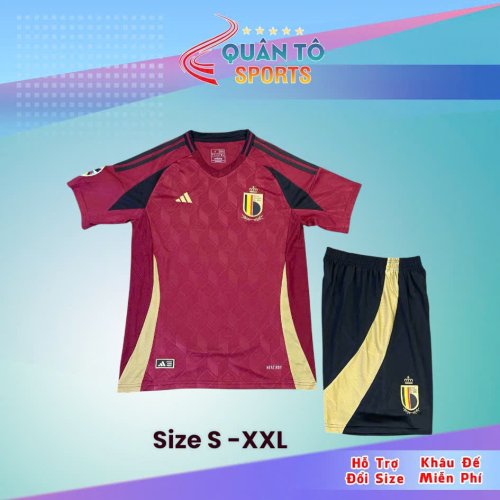 Áo Bóng Đá Đội Tuyển Bỉ 2024 Đỏ Mận