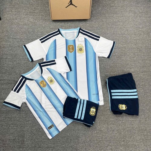 Bộ Bóng Đá Đội Tuyển Argentina Sân Nhà WC 2026 Trắng Xanh