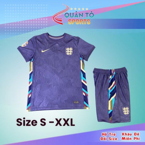 Bộ Bóng Đá TUyển Anh  Sân Khách  tím Euro 2024