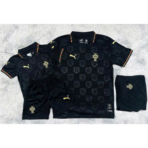 Bộ Bóng Đá Bồ Đào Nha Sân Khách WC 2026 Đen