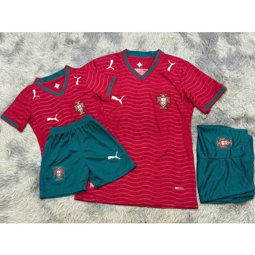 Bộ Bóng Đá Bồ Đào Nha Sân Nhà WC 2026 Đỏ
