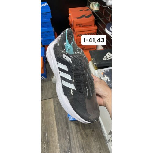 Giày Thể Thao Adidas Đen Sọc Trắng Đế Trắng