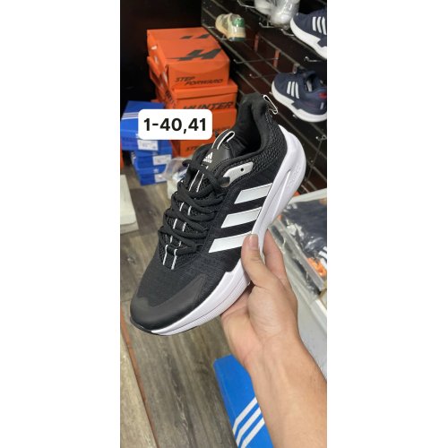 Giày Thể Thao Adidas Đen Viền 3 sọc Trắng Đế Trắng