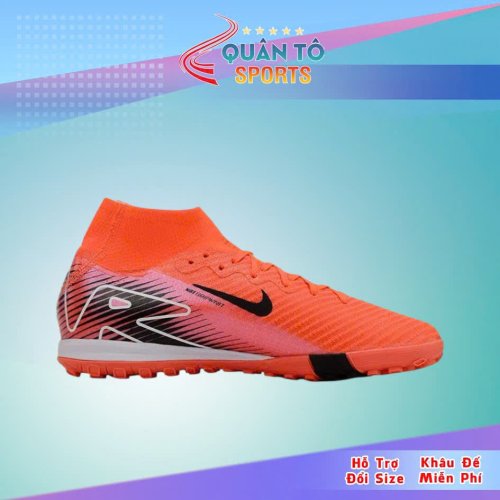 Giày Bóng Đá Nike Mercurial Superfly 10 Elite Cổ Cao TF Đỏ Cam