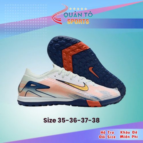Giày Bóng Đá Trẻ Em Nike Mercurial Vapor 16 Elite MDS009 Xám Xanh Cam Cổ Lửng TF