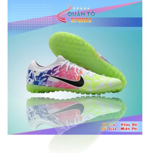 Giày Bóng Đá Nike Mercurial Vapor 13 Pro Neymar Nõn Chuối Đỏ Xanh Biển Vạch Đen HQ TF