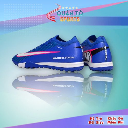 Giày Bóng Đá Nike Mercurial Vapor 16 Elite Xanh Coban Vạch Trắng TF