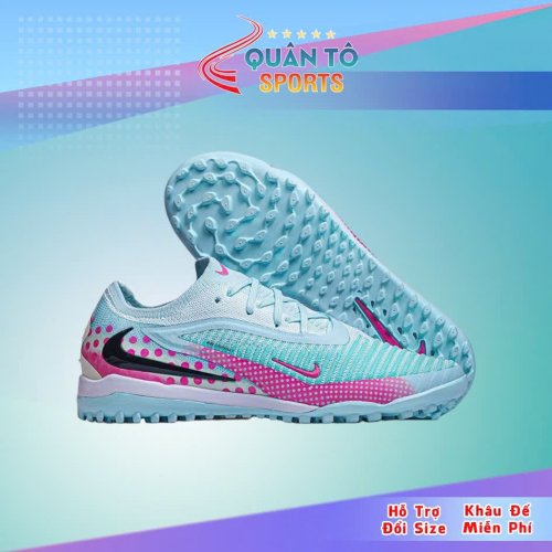 Giày Bóng Đá Nike Phantom 6 Elite 2026 Xanh Ngọc Hồng Chấm Bi Cổ Lửng TF
