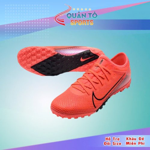 Giày Bóng Đá Nike Mercurial Vapor 13 Pro Đỏ Cam Vạch Đen