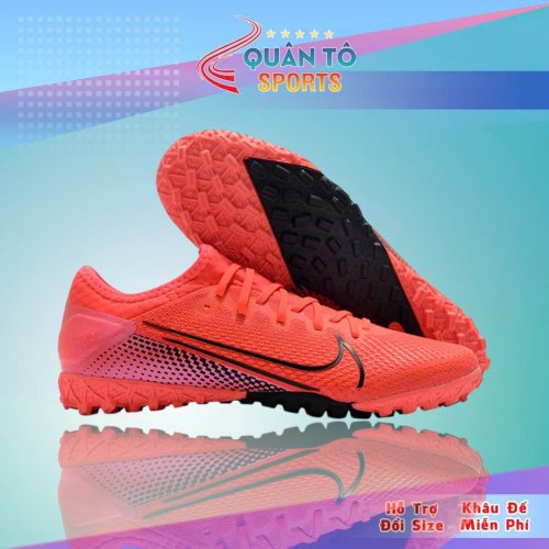 Giày Bóng Đá Nike Mercurial Vapor 13 Pro Đỏ Cam Vạch Đen